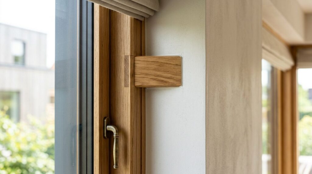 Detailed close-up of high-quality carpentry craftsmanship on